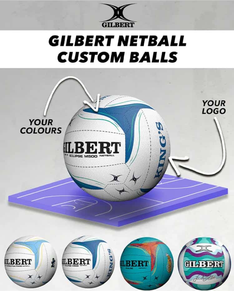 Gilbert custom netball balls
