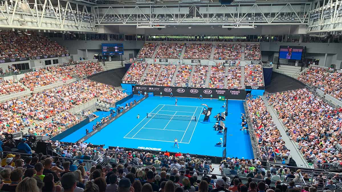 John Cain Arena Inside view of tennis